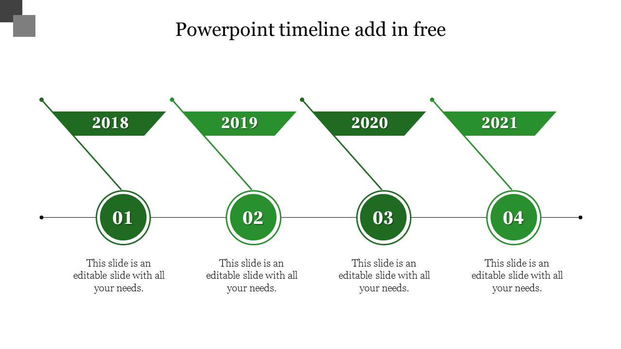 Free - Simple PowerPoint Timeline Add In Free Template Presentation